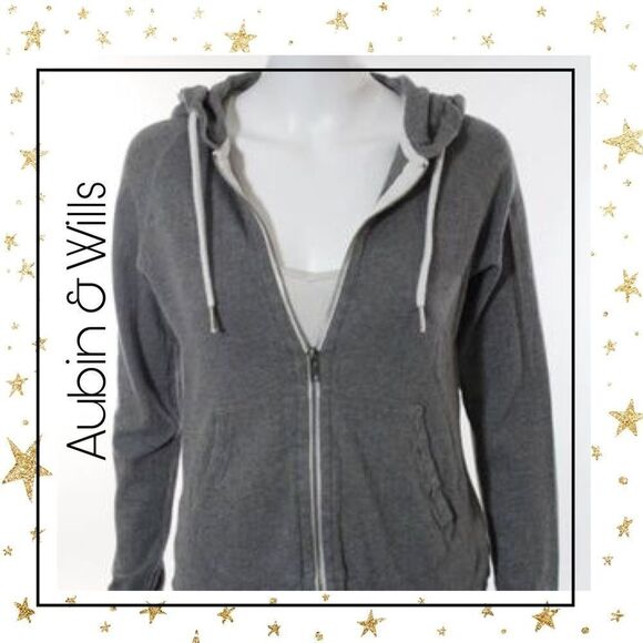 Aubin & Wills Gray Zip Up Hoodie Jacket XS - Picture 1 of 6